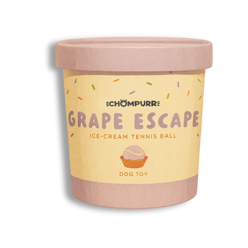 Grape Escape, premium food-themed dog toy by Chompurr