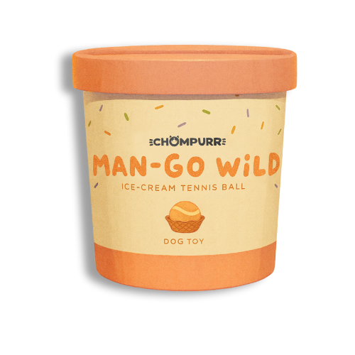 Man-Go Wild, premium food-themed dog toy by Chompurr