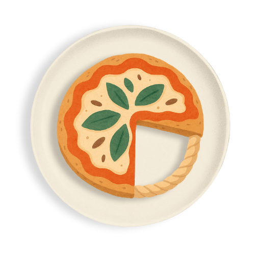 Pizza Barkaritta, premium food-themed dog toy by Chompurr